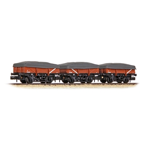 5 Plank China Clay 3-Wagon Pack BR Bauxite (Early) with Flat Canopy