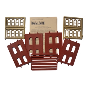 DPM30108 Two-Storey Arched Four Window Wall (x4)