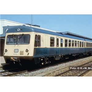 L163216 Dieselrailcar,628004-4/628014-3,oceanbl.,Braunsch.,"Soltau",Ep.IV