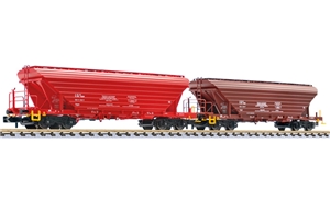 2-tlg. Set, Getreidetransportw., Uagpps, Bulgarien, rot, Ep.V-VI