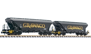 2-tlg. Set, Getreidetransportw., Uagpps, "GRAWACO", Niederlande, Ep.VI