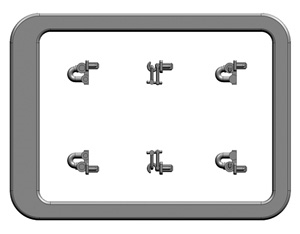 L939871 Pufferbohlen-Steckteile Set kurz