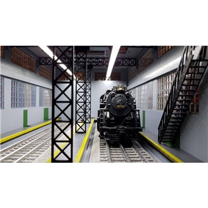 PLS-035 O Scale Dual Stall Modern Engine House w/Motorized Doors