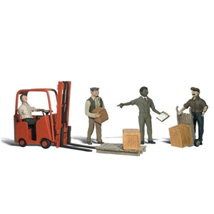 HO Workers W/Forklift