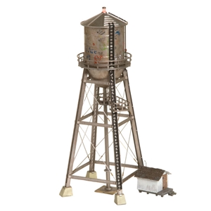 WBR4954 N Scale Rustic Water Tower Side 3