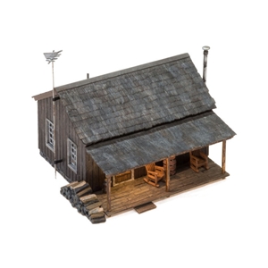 WBR4955 N scale Rustic Cabin Top View