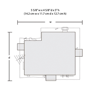 WBR5046 HO Corner Porch House Dimensions