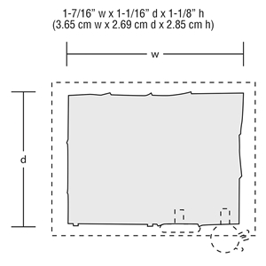 WBR5056 HO Tin Shack Dimensions