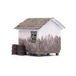 WBR5858 O Scale Wood Shack Back View