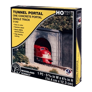 HO Concrete Single Tunnel Portal