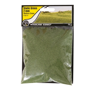 2mm Static Grass Medium Green