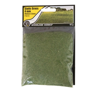 4mm Static Grass Medium Green