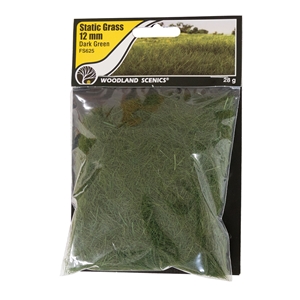 12mm Static Grass Dark Green