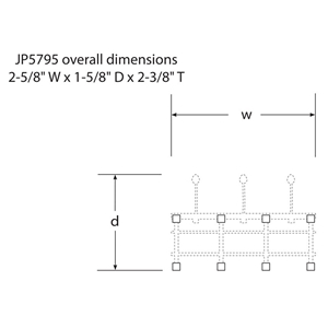 WJP5795 HO Wise Tobacco Co. Dimensions