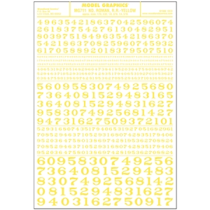 Numbers Roman R.R. Yellow