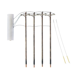 WUS2250 N Wired Poles Single Crossbar 